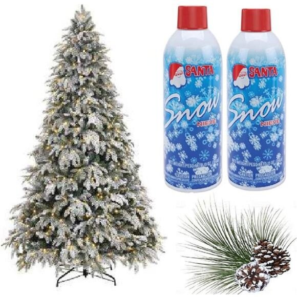 Winter Textured Snow Spray - Snow Effect - Flocking Spray for Christmas Tree - Picture 1 of 7